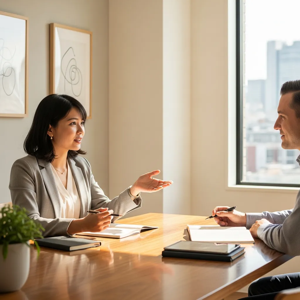 Professional English conversation practice session